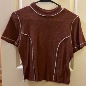 Brown crop top